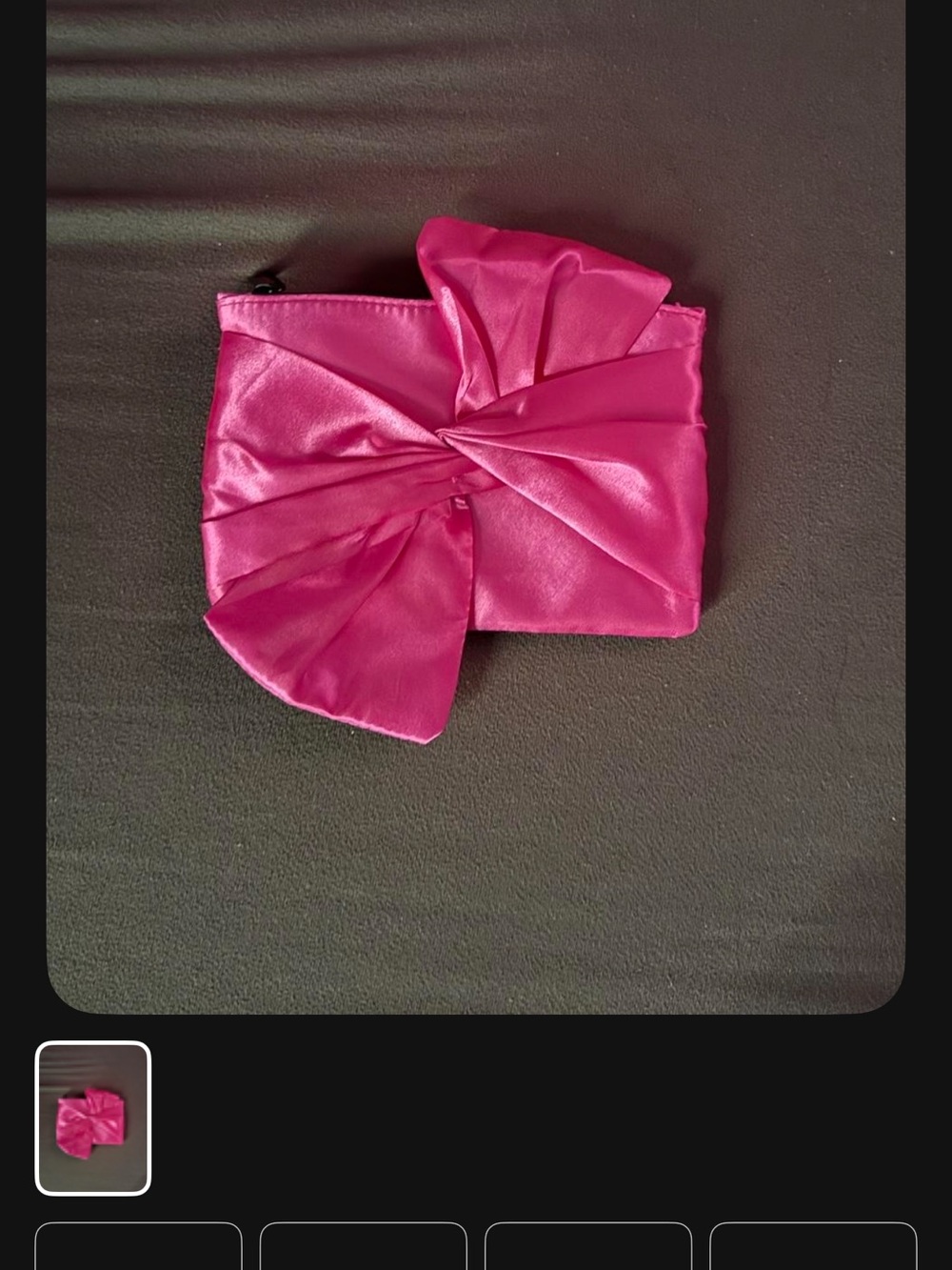 ipsy Satin Pink Bow Makeup Pouch